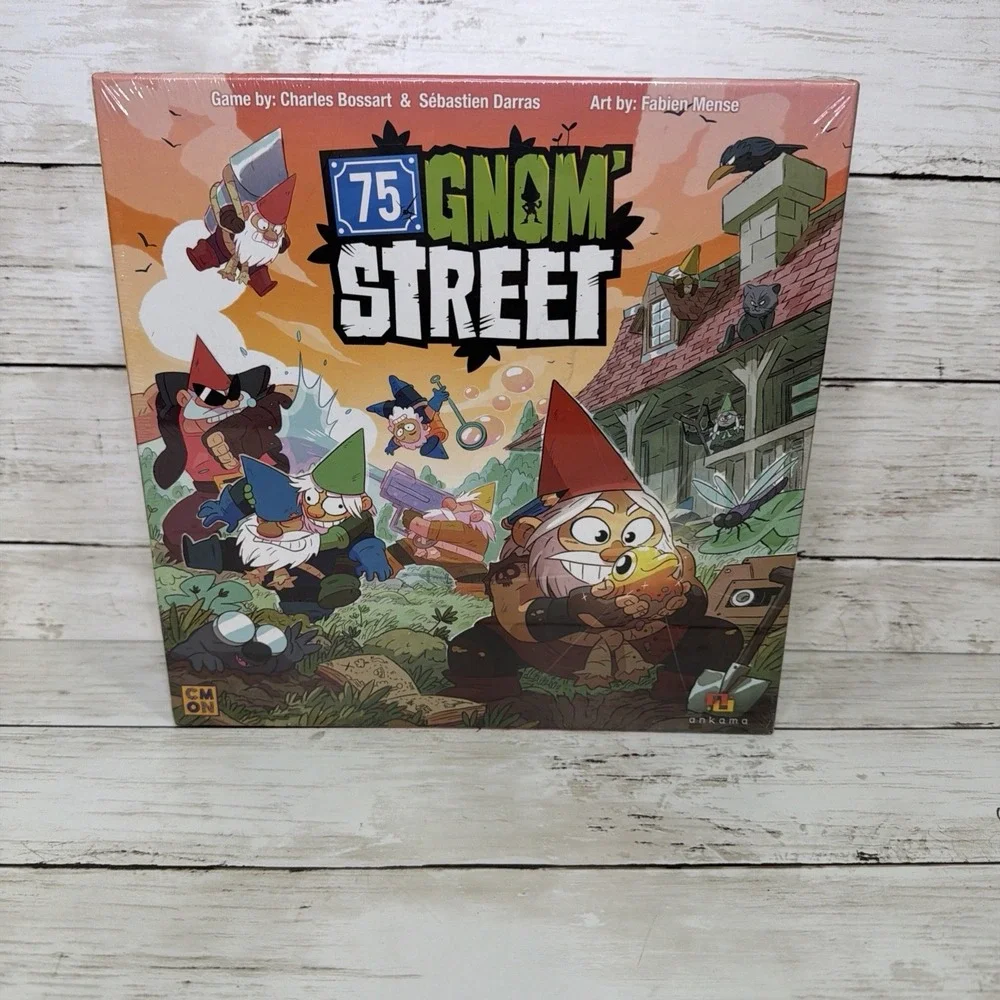 75 Gnom Street Board Game CMON Ankama Garden Gnome Strategy Battle Game Sealed